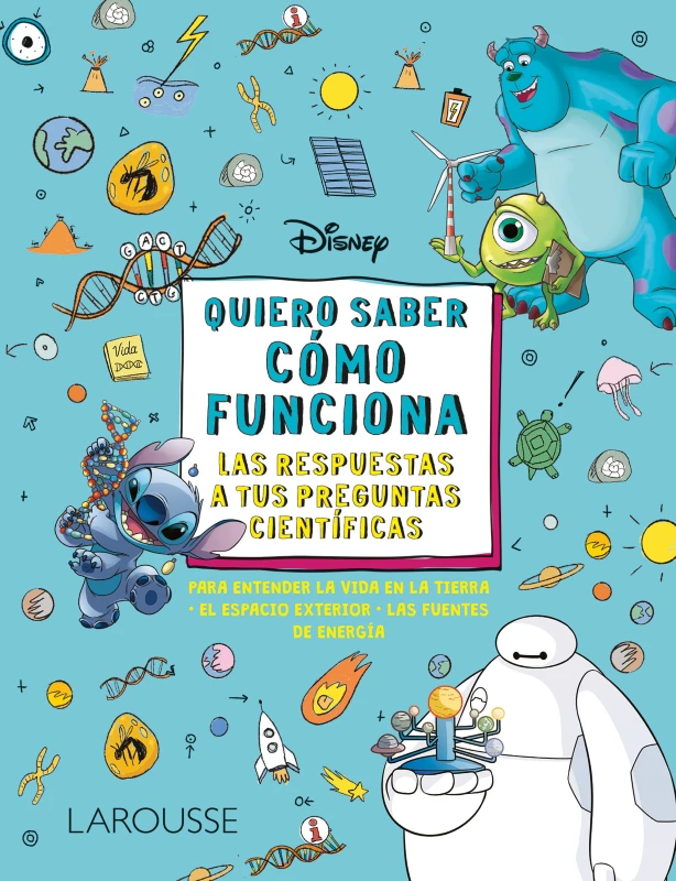 Portada del libro infantil, Disney Pixar Quiero saber cómo funciona